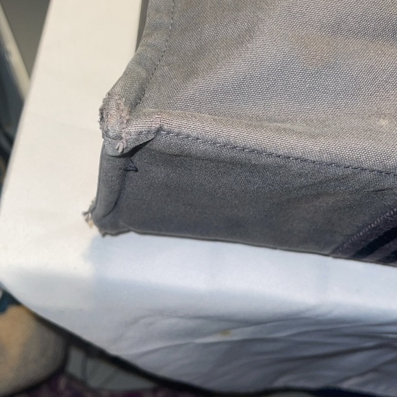 HERMES Fourre Tout MM Canvas Tote Handbag Gray GUC - Picture 10 of 13